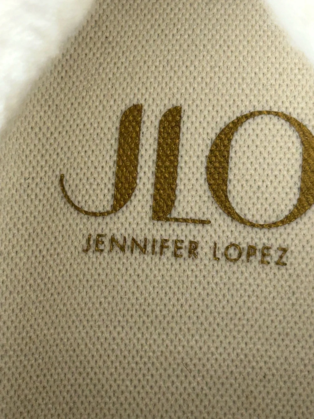 JLO Jennifer Lopez Lonlan Natural Beige Metallic Canvas LaceUp Sneakers Size 8.5 - Picture 2 of 14